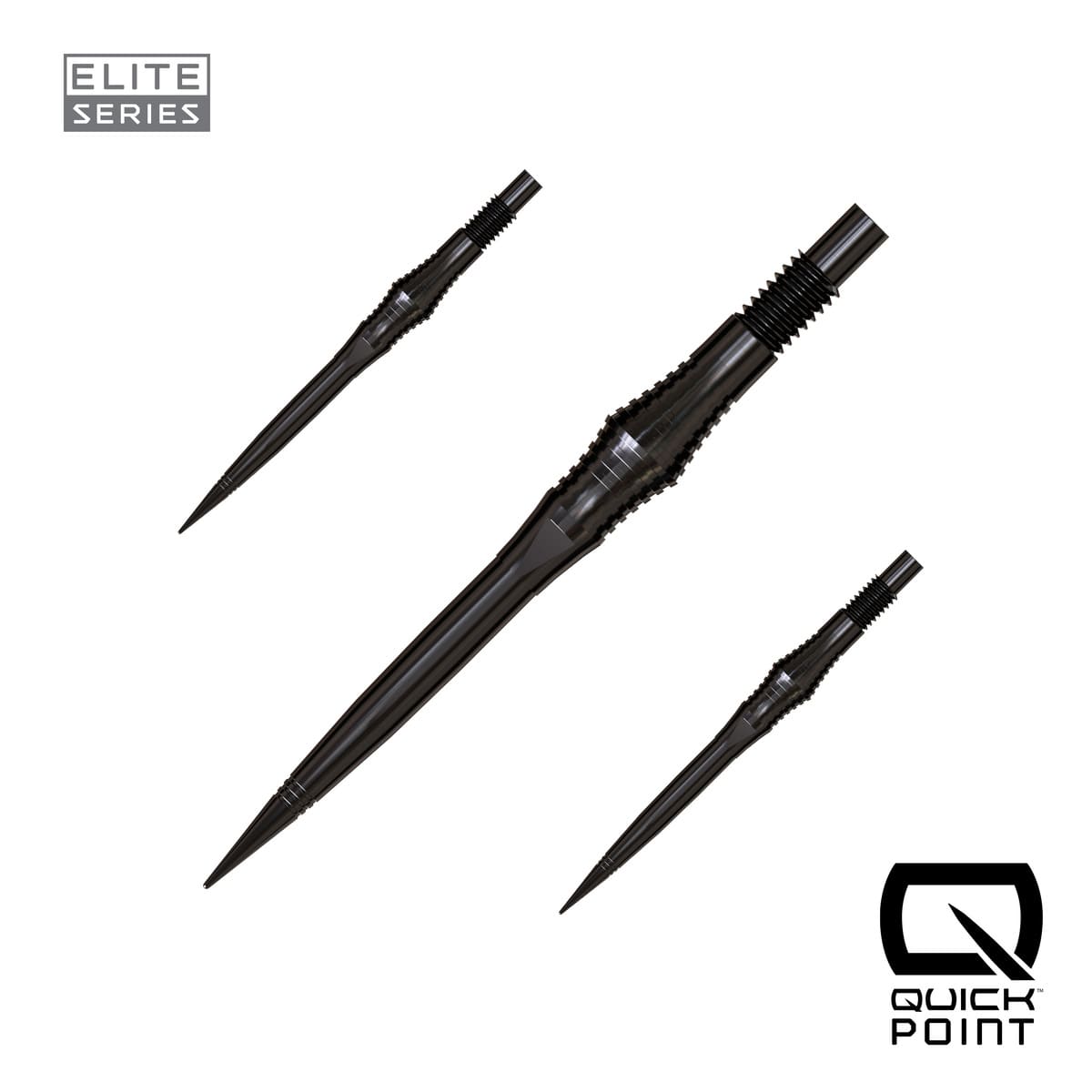 Harrows Spire Elite Series Quick Points-6-Black-30mm-Premier Darts