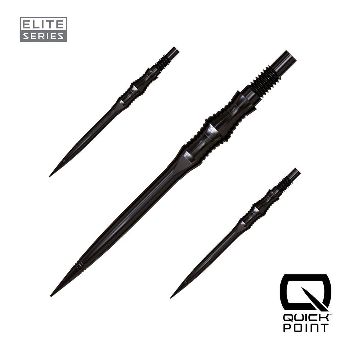 Harrows Apex Spire Elite Series Quick Points-8-Black-35mm-Premier Darts