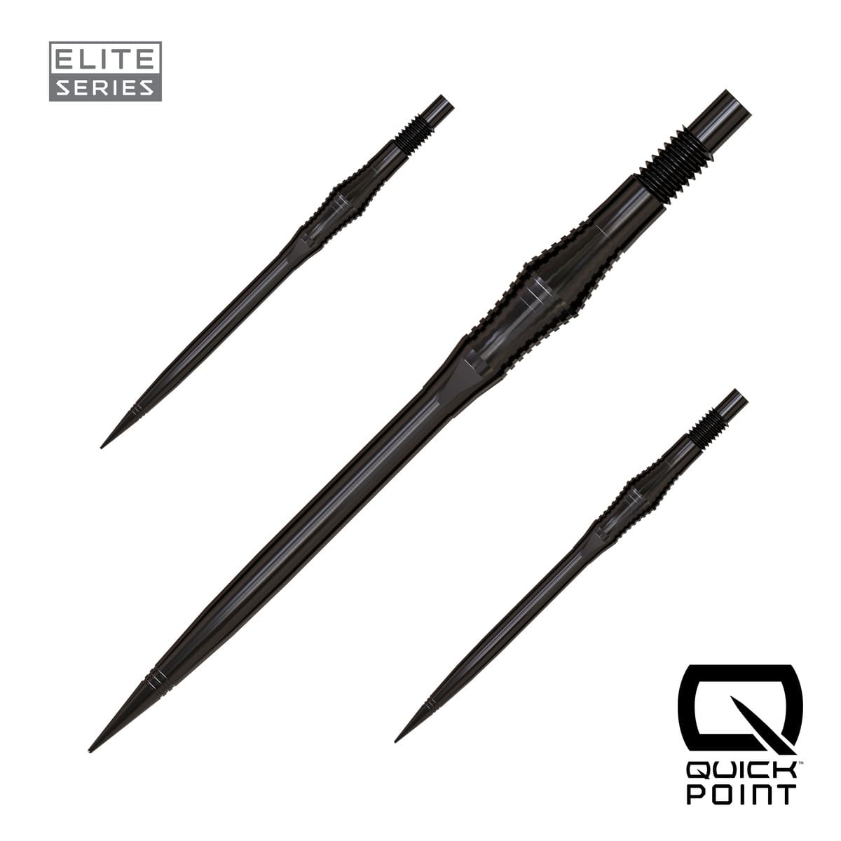Harrows Spire Elite Series Quick Points-8-Black-40mm-Premier Darts