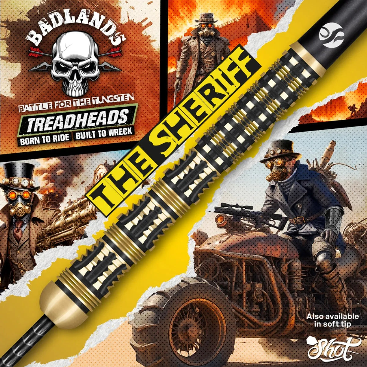 Shot Badlands Sheriff 90% Tungsten Steel Tip Darts