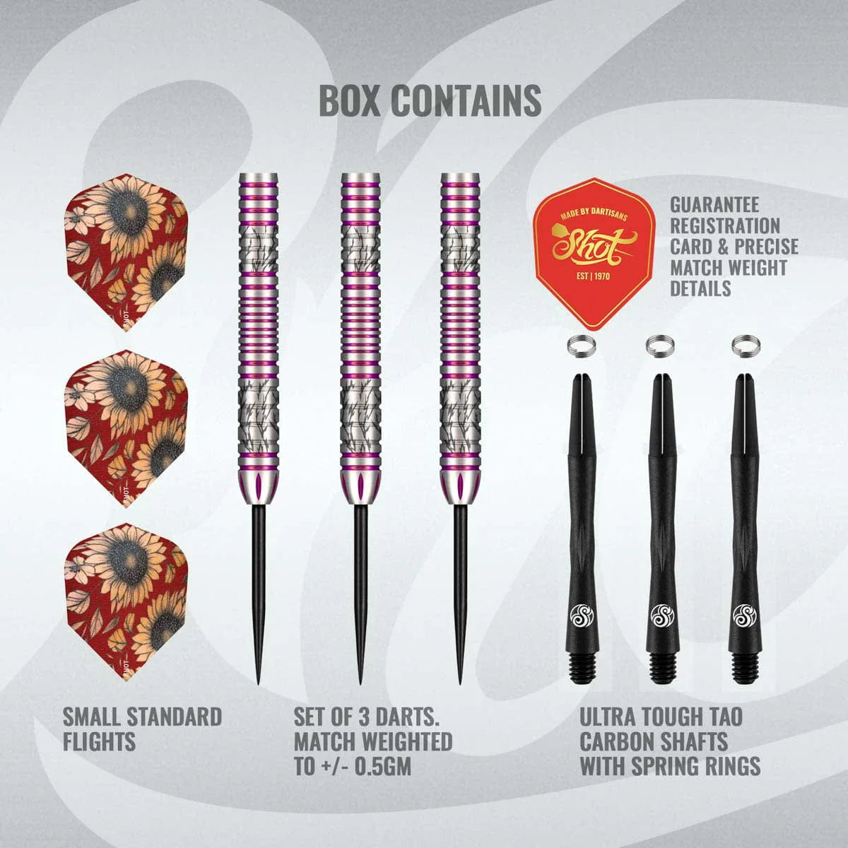 Shot Pro Series Barbora Hospodárská 2.0 90% Tungsten Steel Tip Darts-4-23 GRAM-Premier Darts