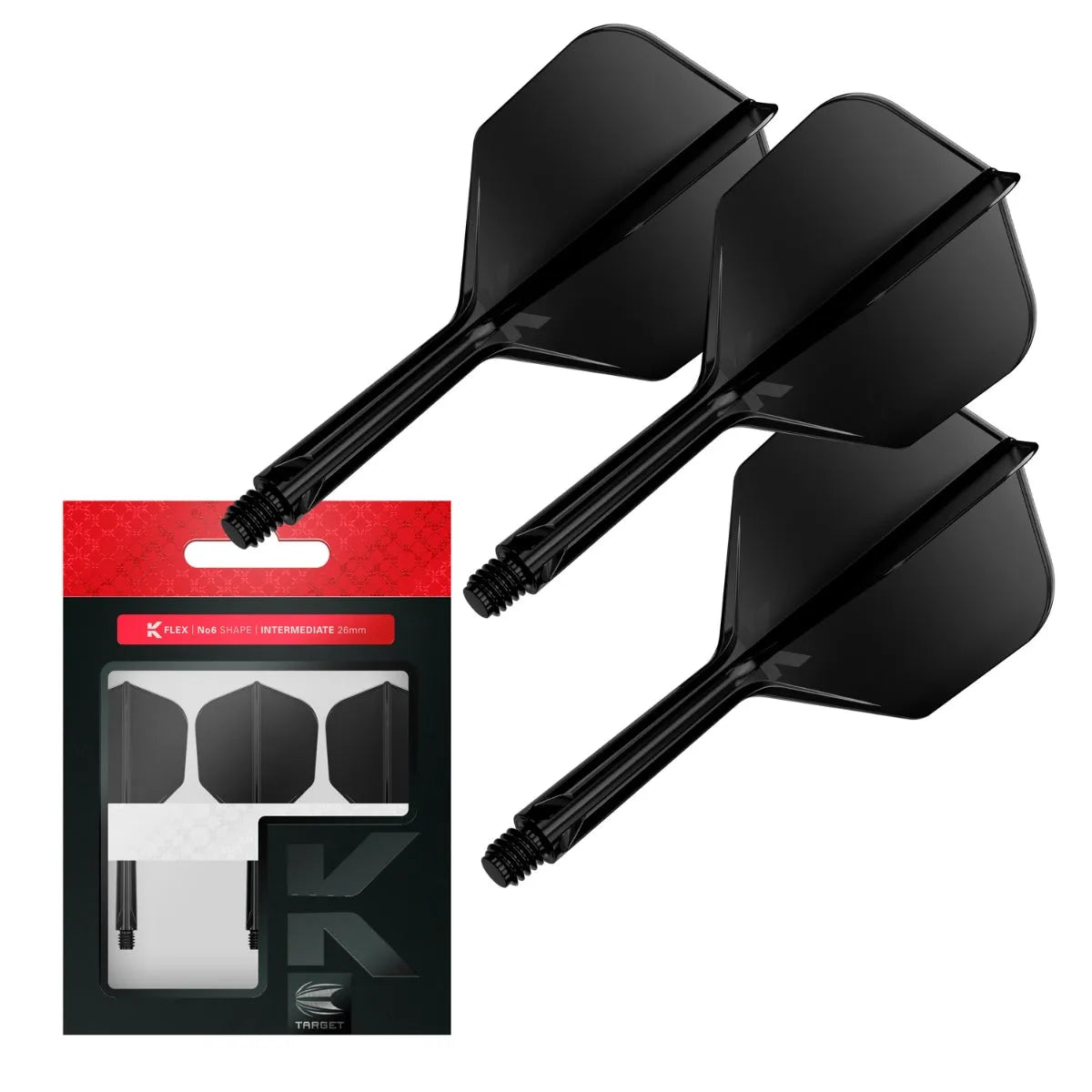 Target Darts K-Flex Flight System No6-9-Black-Intermediate-Premier Darts