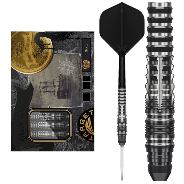 Target Japan Black Marque Blaze 90% Tungsten Steel Tip Darts-1-23 GRAM-Premier Darts