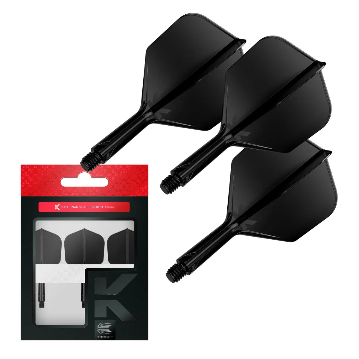 Target Darts K-Flex Flight System No6-8-Black-Short-Premier Darts