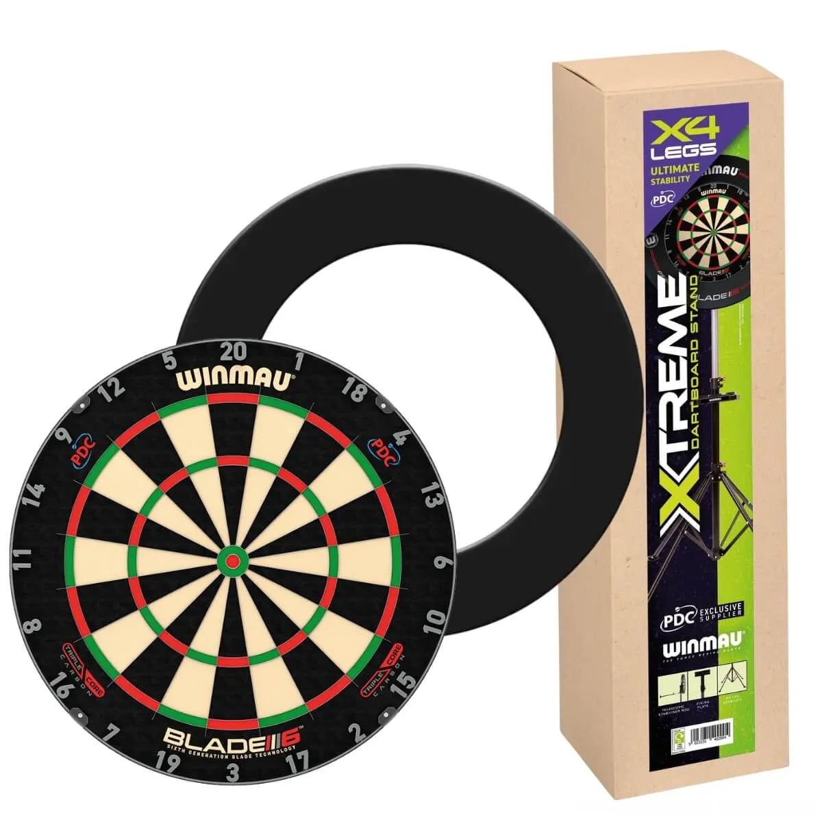 Winmau Blade 6 Triple Core + NPQ Surround + Xtreme Stand Bundle-1-Premier Darts