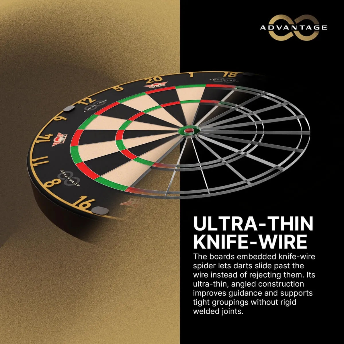 Bull's NL Advantage 8 Professional Dartboard-6-Premier Darts