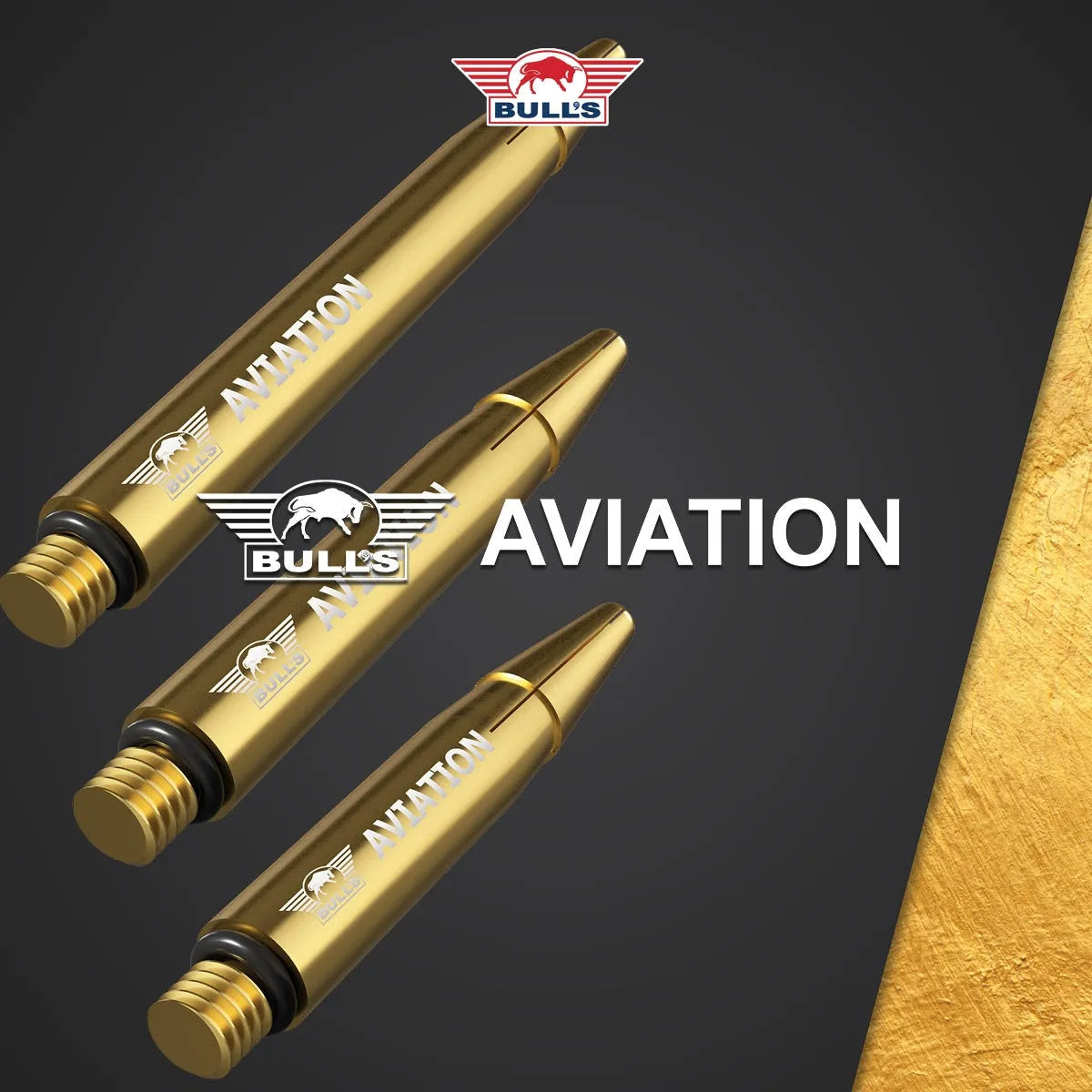 Bull's NL Aviation Shafts-2-Dark Aluminium-Short-Premier Darts