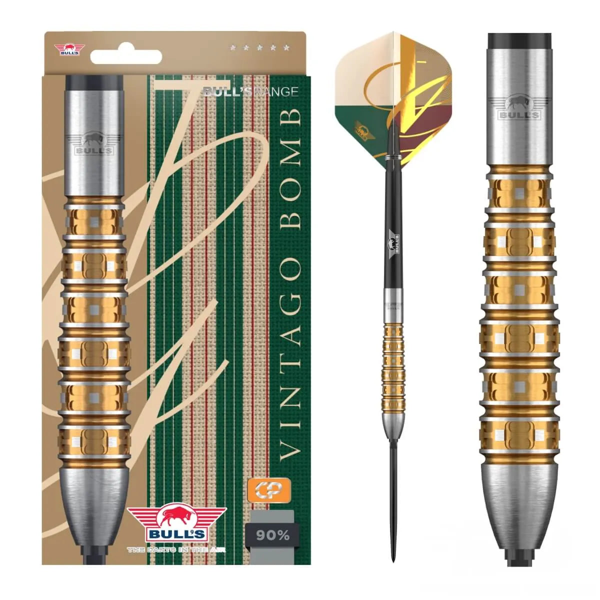 Bull's NL Vintago Bomb CP 90% Tungsten Steel Tip Darts-1-20 GRAM-Premier Darts