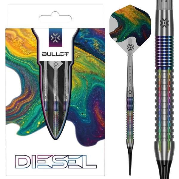 Bullet Diesel V2 85% Tungsten Soft Tip Darts-1-20 GRAM-Premier Darts