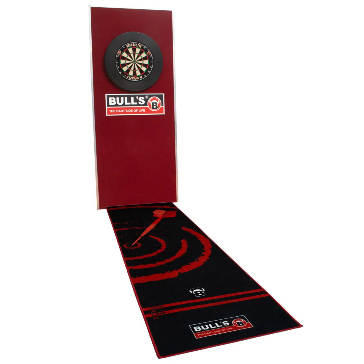 Bull's DE 140 Carpet Darts Mat Red / Black