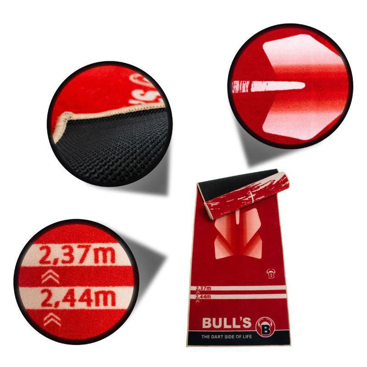 Bull's DE 180 Carpet Darts Mat Red