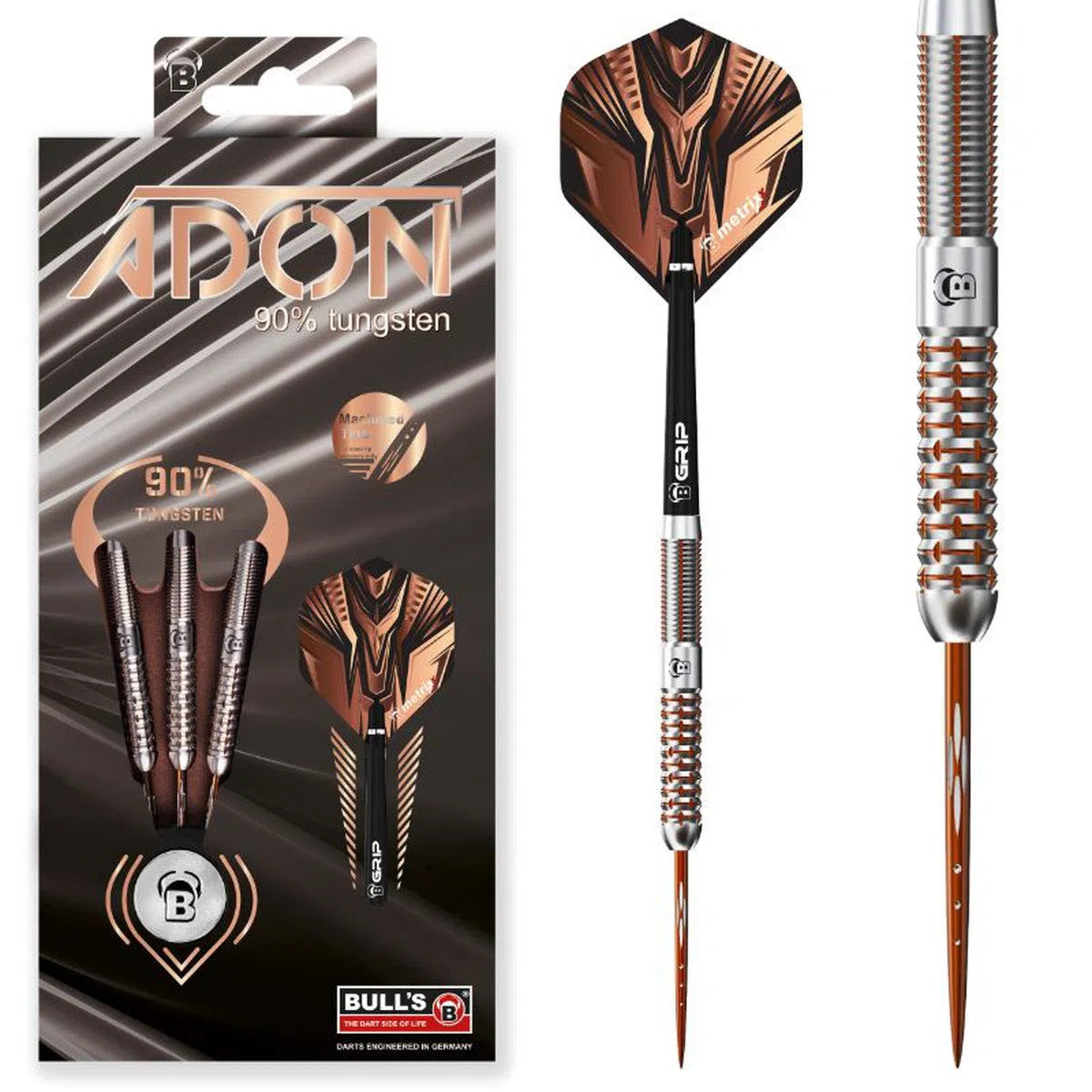 Bull's DE Adon 90% Tungsten Steel Tip Darts