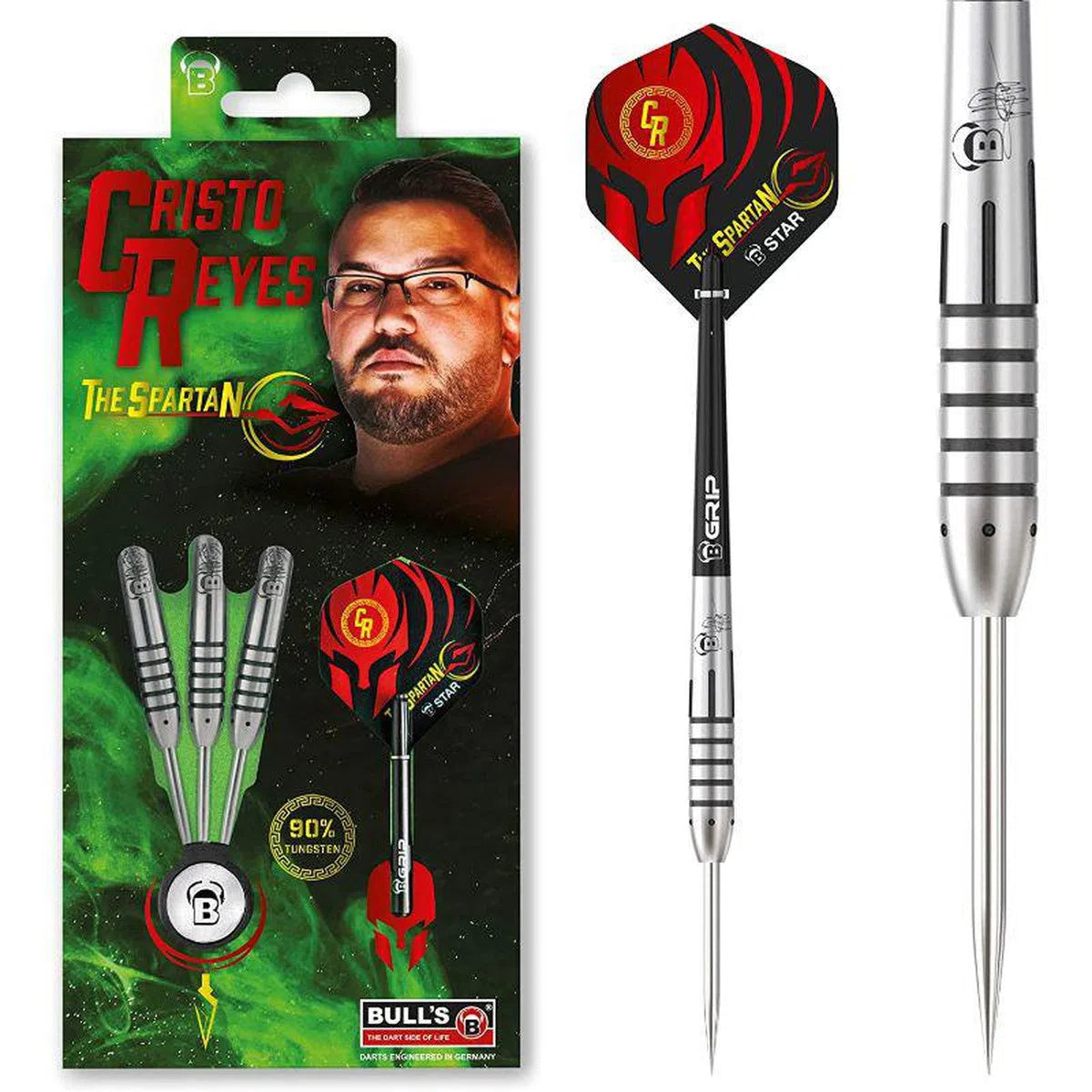 Bull's DE Cristo Reyes 90% Tungsten Steel Tip Darts