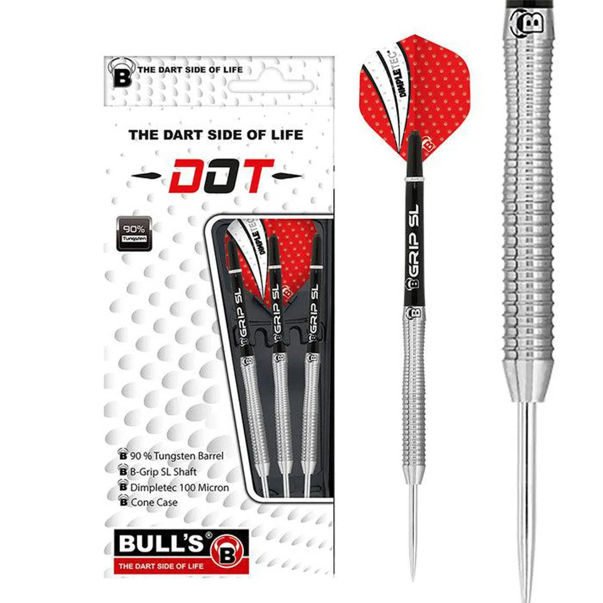 Bull's DE Dot D2 90% Tungsten Steel Tip Darts