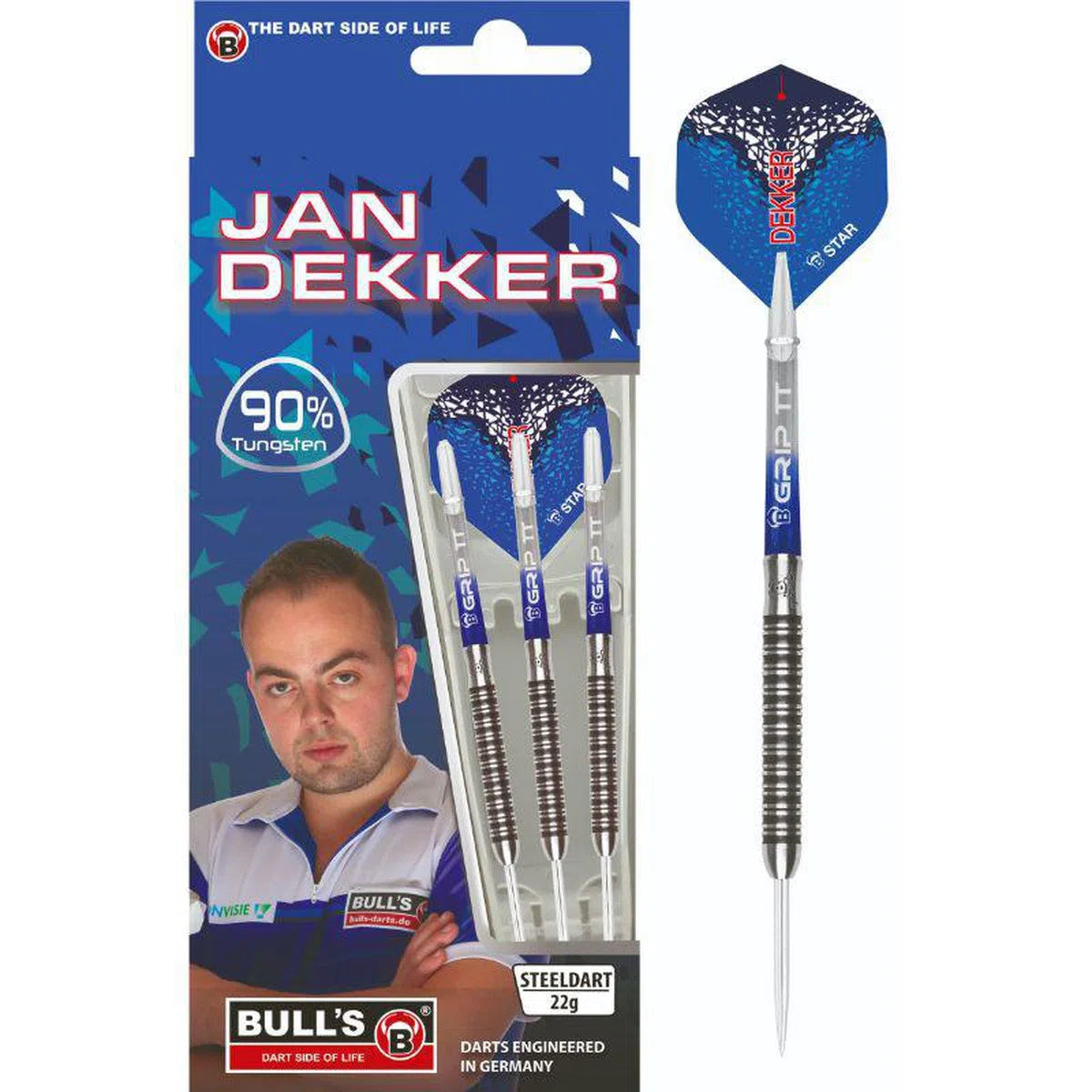 Bull's DE Jan Dekker 90% Tungsten Steel Tip Darts