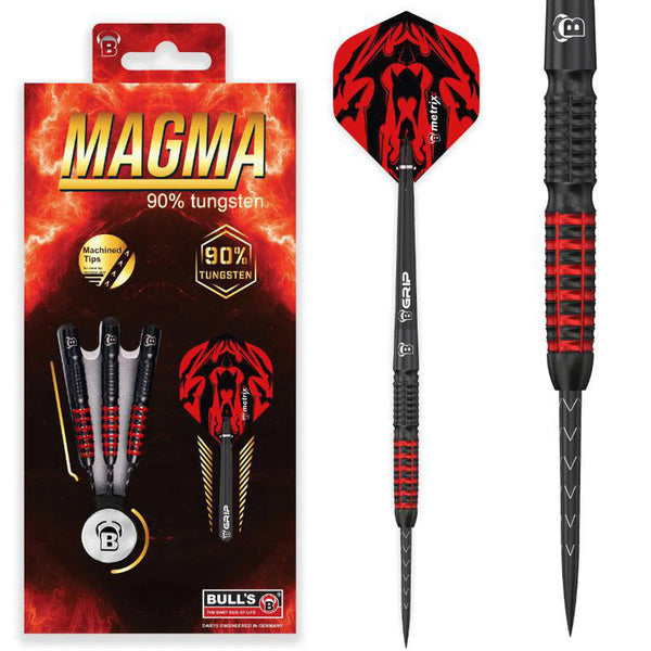 Bull's DE Magma 90% Tungsten Steel Tip Darts-1-21 GRAM-Premier Darts