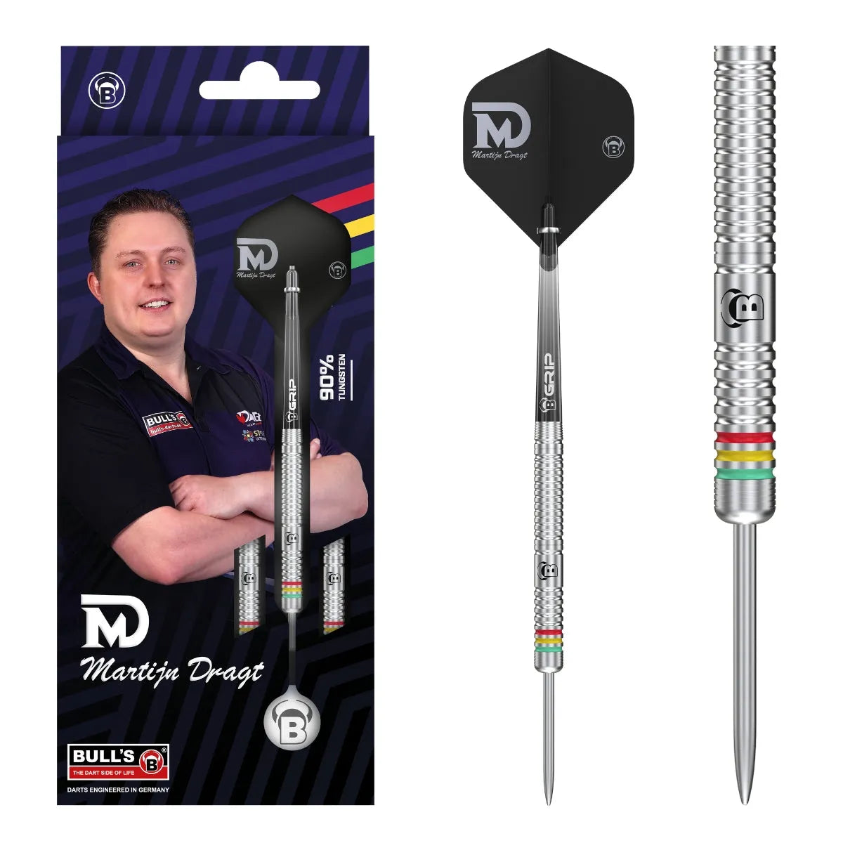 Bull's DE Martijn Dragt 90% Tungsten Steel Tip Darts