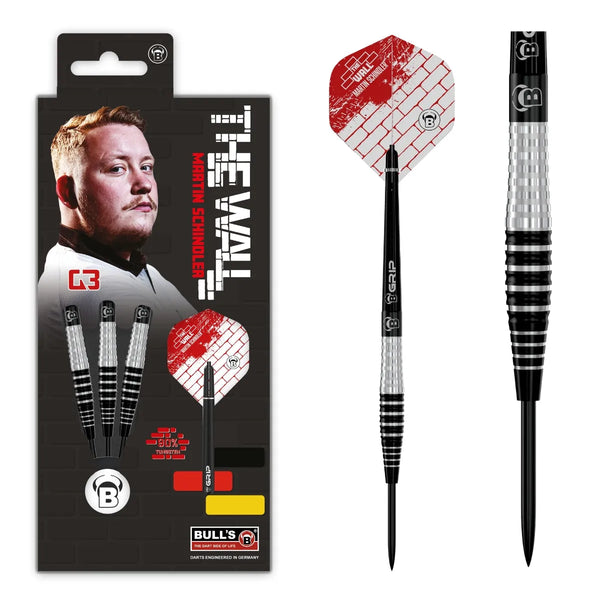 Bull's DE Martin Schindler G3 90% Tungsten Steel Tip Darts-1-21 GRAM-Premier Darts