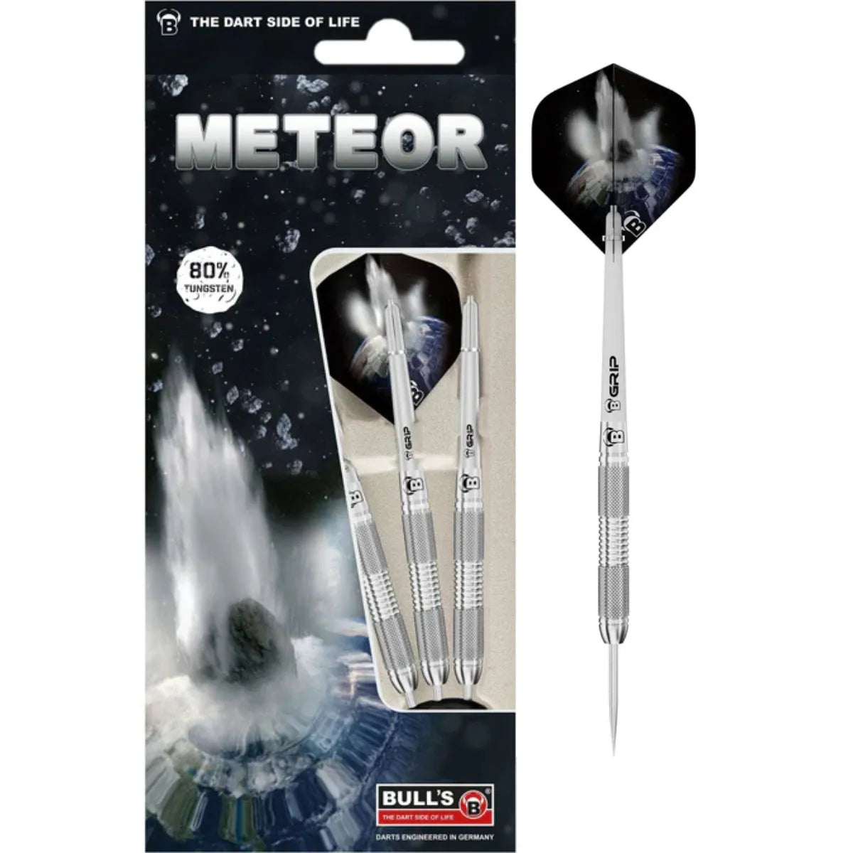 Bull's DE Meteor 80% Tungsten Steel Tip Darts  MT9  Twin Knurl