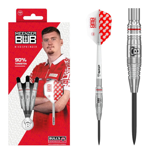 Bull's DE Niko Springer 90% Tungsten Steel Tip Darts-1-22 GRAM-Premier Darts