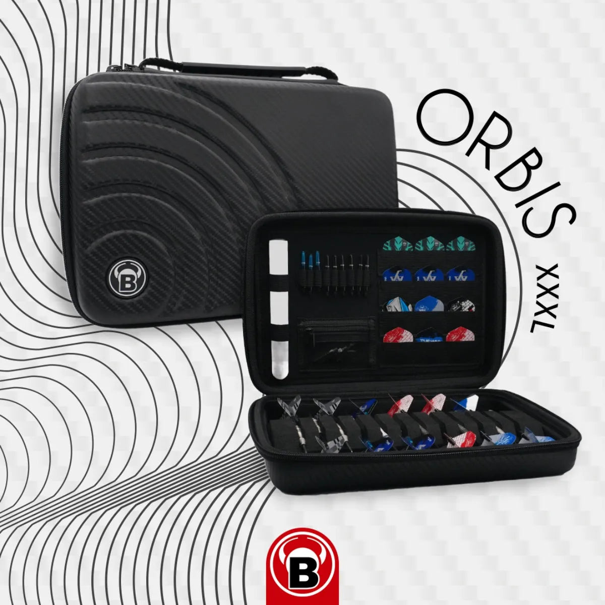 Bull's DE Orbis 3XL Darts Case - Carbon Grey