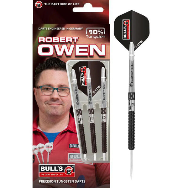 Bull's DE Robert Owen 90% Tungsten Steel Tip Darts-1-23 GRAM-Premier Darts