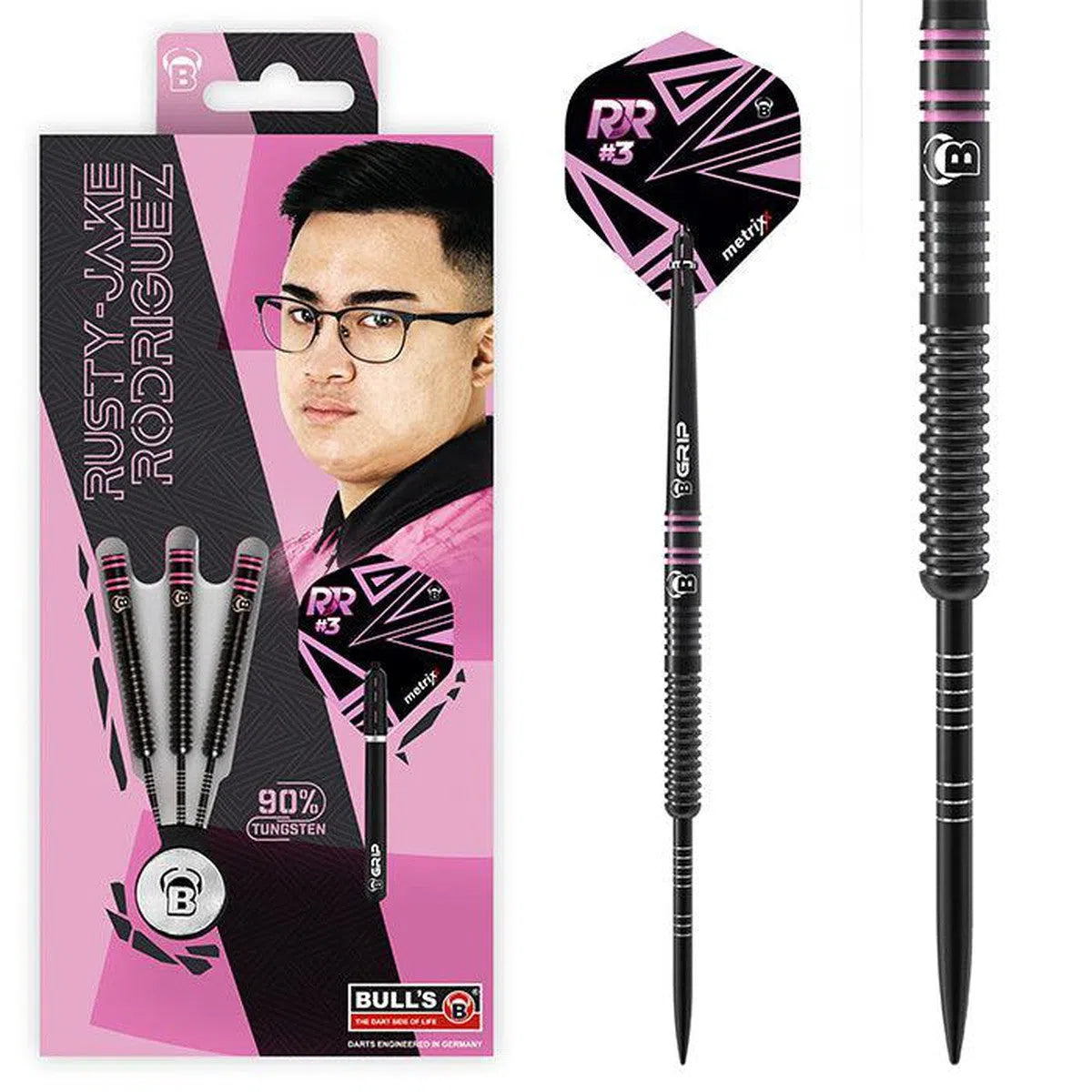 Bull's DE RustyJake Rodriguez 90% Tungsten Steel Tip Darts