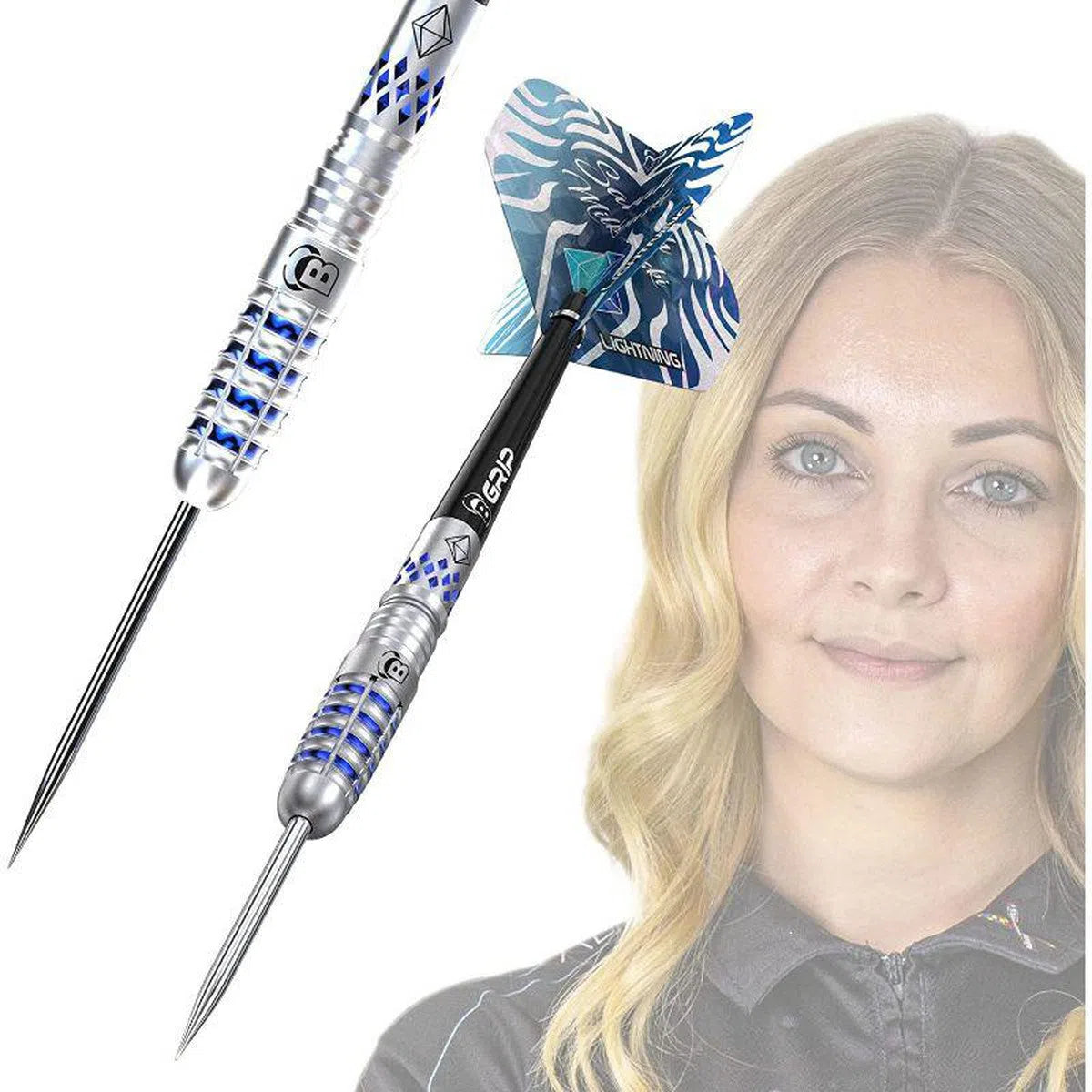 Bull's DE Sarah Milkowski Sapphire 90% Tungsten Steel Tip Darts