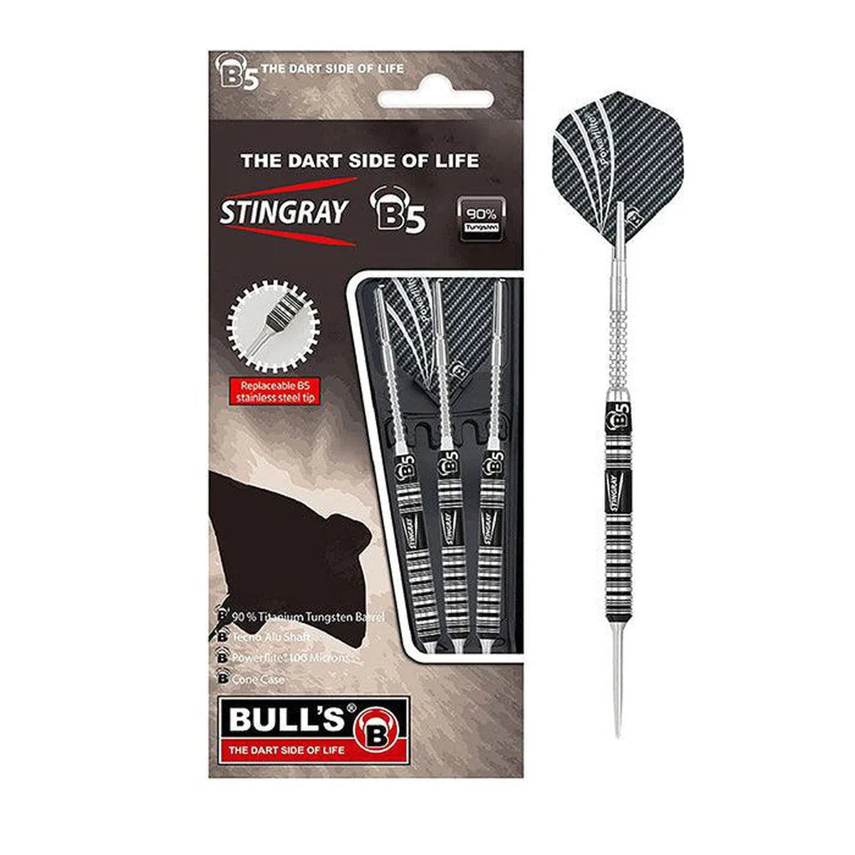 Bull's DE Stingray 90% Tungsten Steel Tip Darts