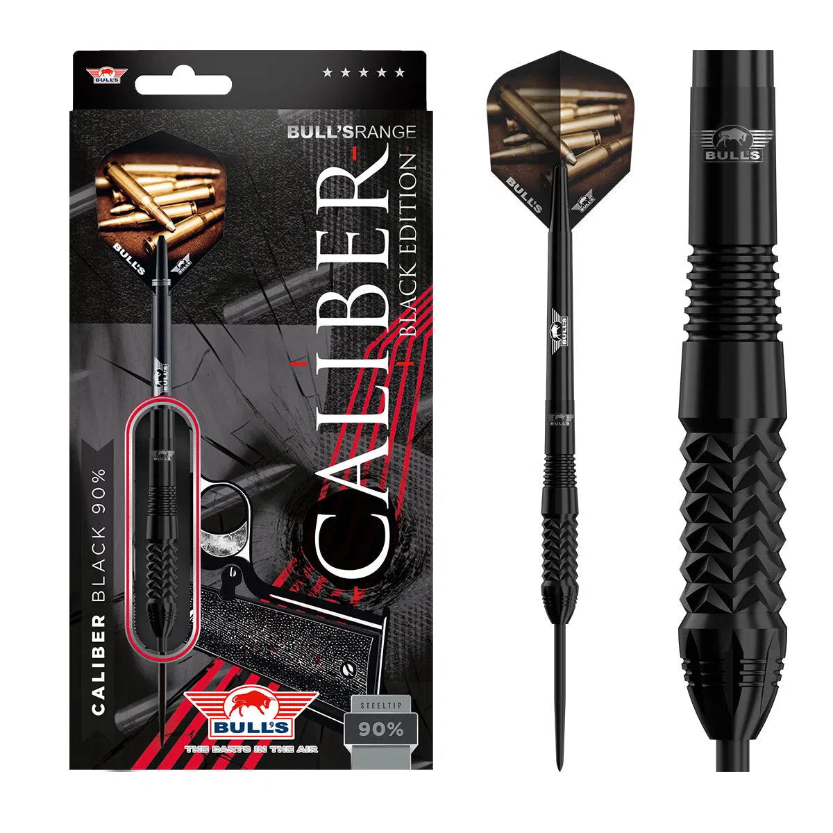 Bull's NL Caliber Black 90% Tungsten Steel Tip Darts
