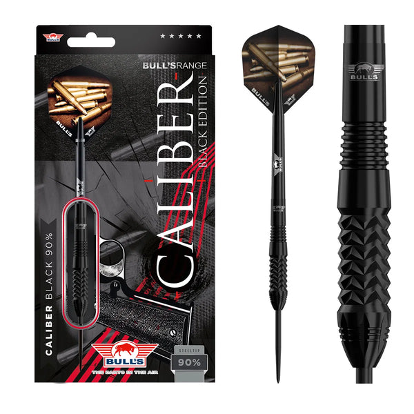 Bull's NL Caliber Black 90% Tungsten Steel Tip Darts-1-22 GRAM-Premier Darts