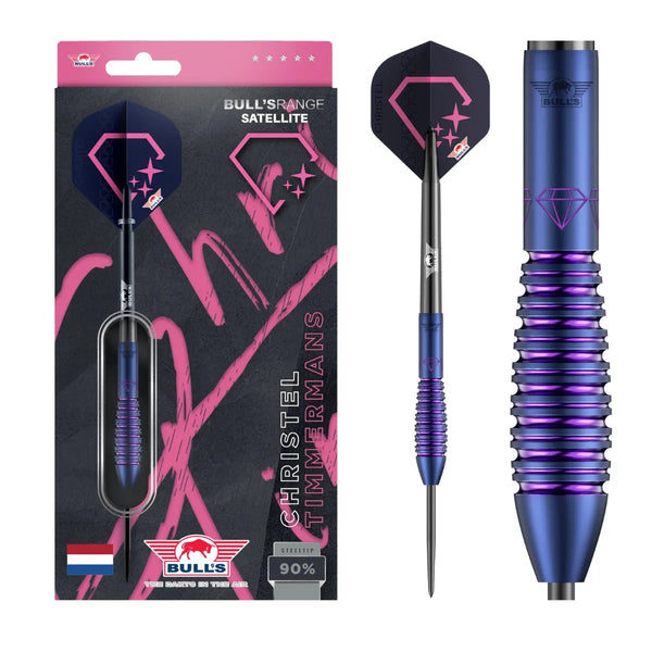 Bull's NL Christel Timmermans 90% Tungsten Steel Tip Darts-1-25 GRAM-Premier Darts