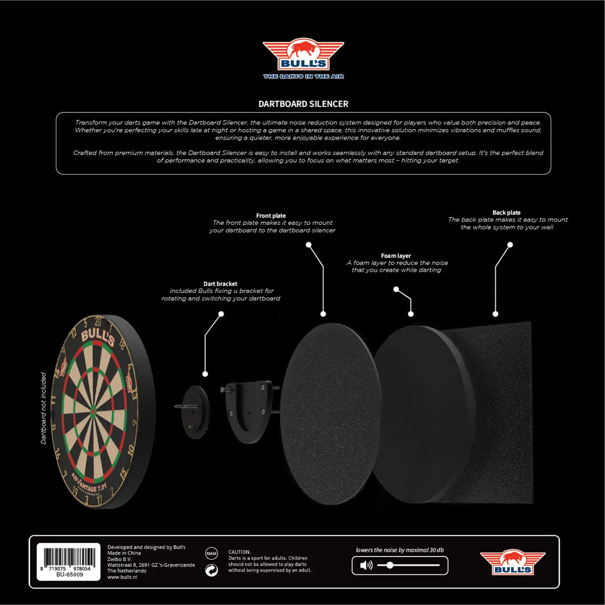 Bull's NL Dartboard Silencer