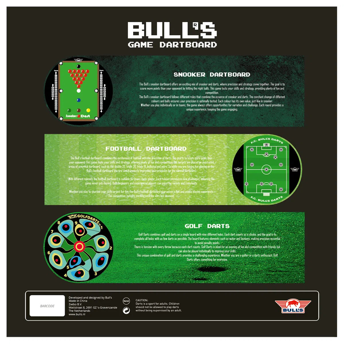 Bull's NL Game Board Football Dartboard