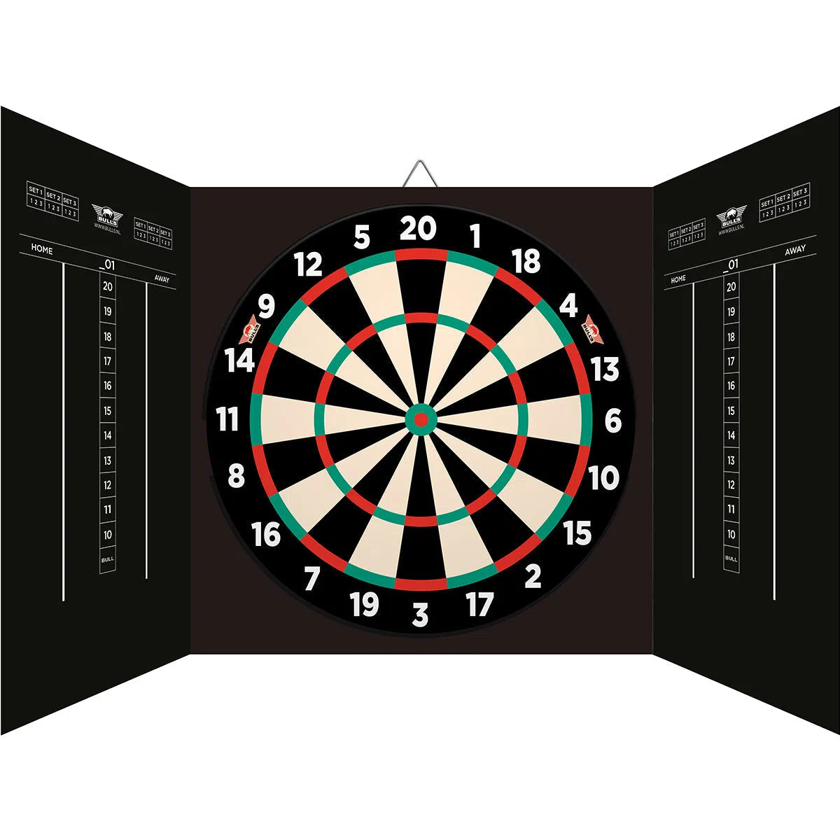 Bull's NL Magentic Paper Dartboard Cabinet Set