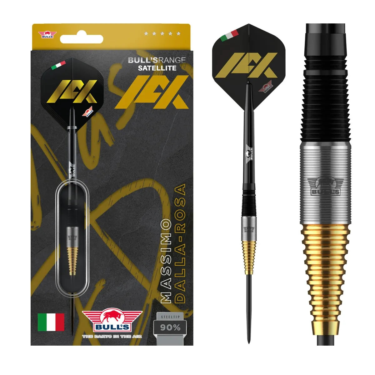 Bull's NL Massimo Dalla-Rosa 90% Tungsten Steel Tip Darts