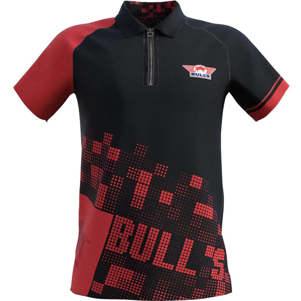 Bull's NL Plain Black and Red Shirt