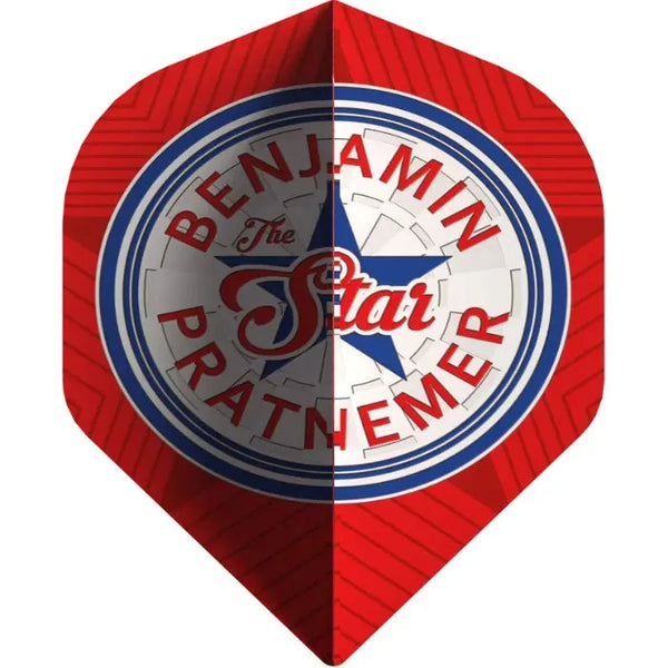 Bull's NL Series 100 Benjamin Pratnemer 90 Red No2 Flights-1-Premier Darts