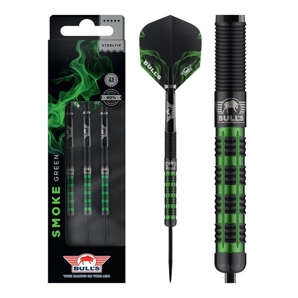 Bull's NL Smoke Green 90% Tungsten Steel Tip Darts-1-23 GRAM-Premier Darts