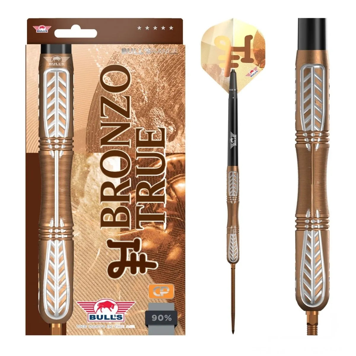 Bull's NL Bronzo True CP 90% Tungsten Steel Tip Darts-1-23 GRAM-Premier Darts