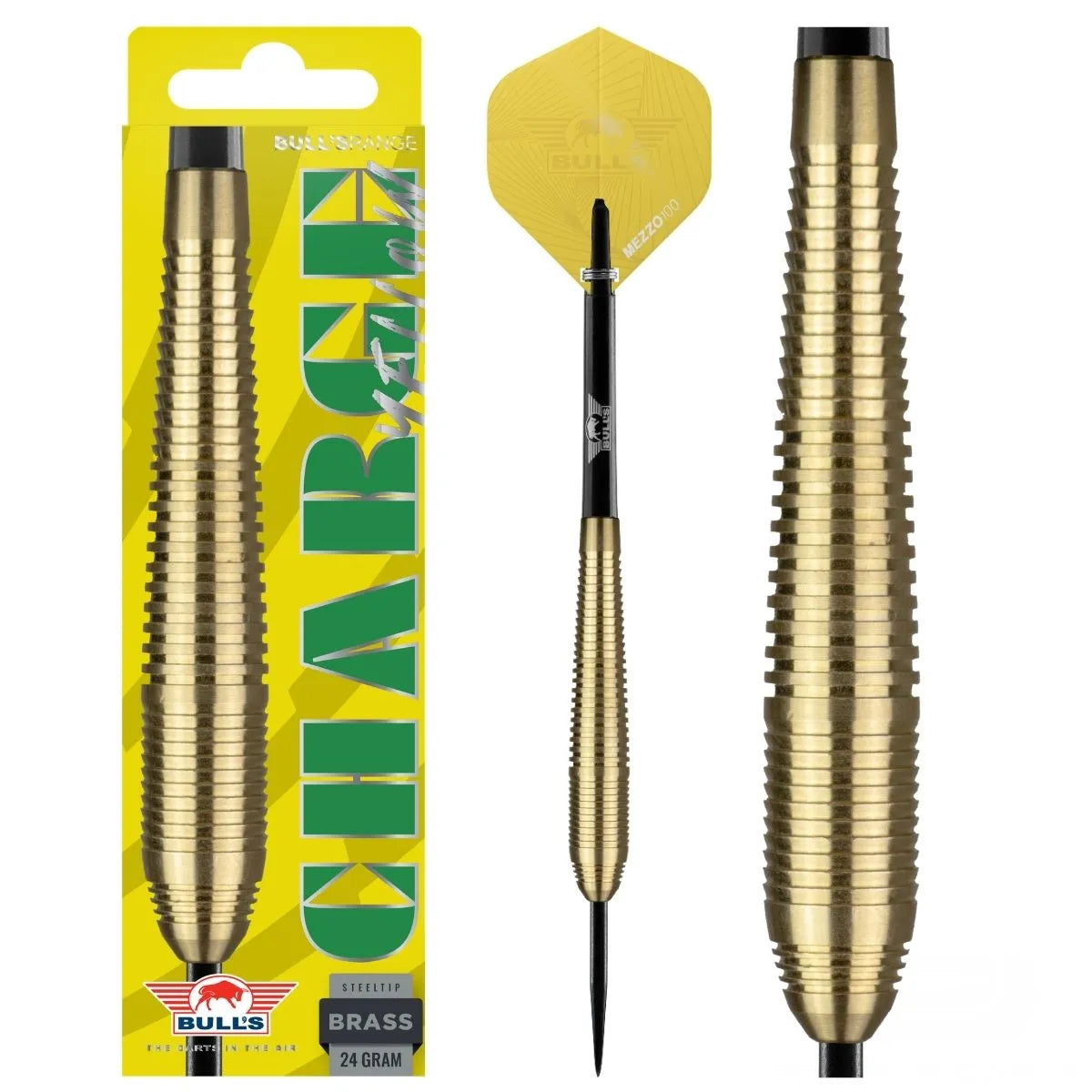 Bull's NL Charge Yellow Brass Steel Tip Darts-9-24 GRAM-Premier Darts