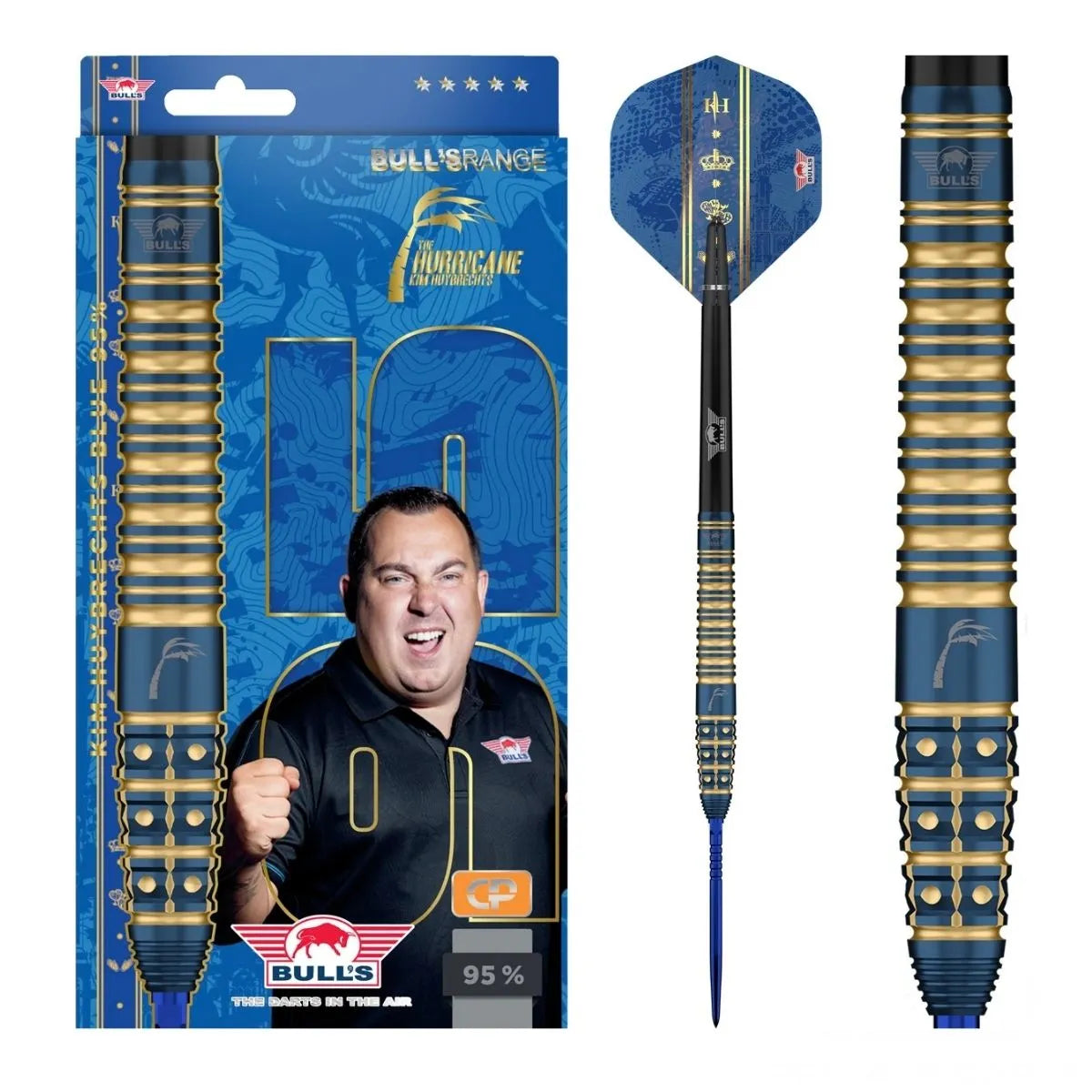Bull's NL Kim Huybrechts CP 95% Tungsten Steel Tip Darts-1-22 GRAM-Premier Darts