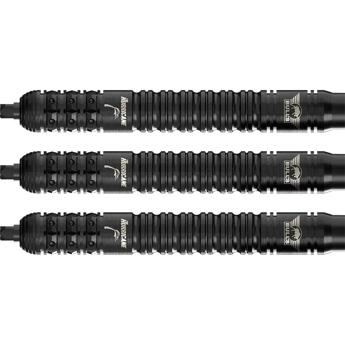 Bull's NL Kim Huybrechts E2 Black CP 90% Tungsten Steel Tip Darts-3-23 GRAM-Premier Darts