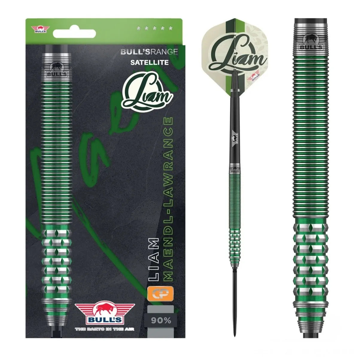 Bull's NL Liam Maendl-Lawrance CP 90% Tungsten Steel Tip Darts-1-23 GRAM-Premier Darts