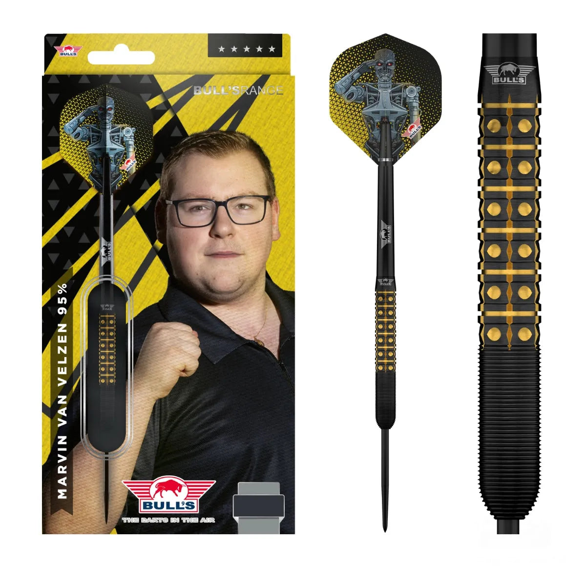 Bull's NL Marvin van Velzen 95% Tungsten Steel Tip Darts
