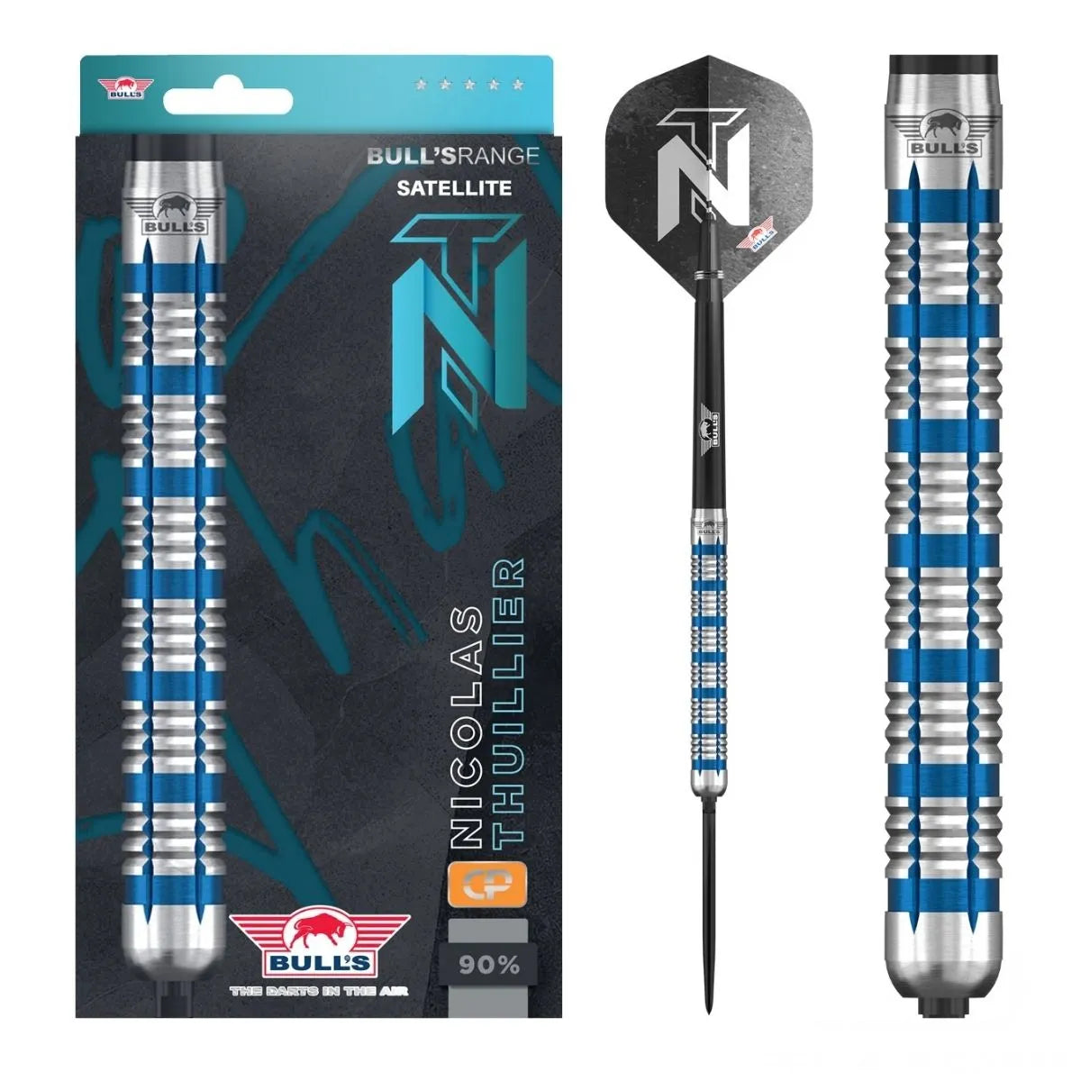 Bull's NL Nicolas Thuillier CP 90% Tungsten Steel Tip Darts-1-21 GRAM-Premier Darts