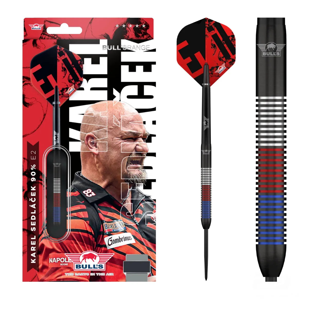 Bull's NL Karel Sedlacek E2 90% Tungsten Steel Tip Darts