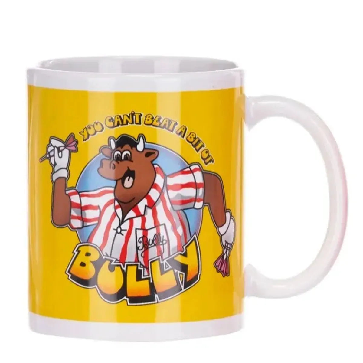 Bullseye Mug Gift Box-3-Yellow Logo-Premier Darts