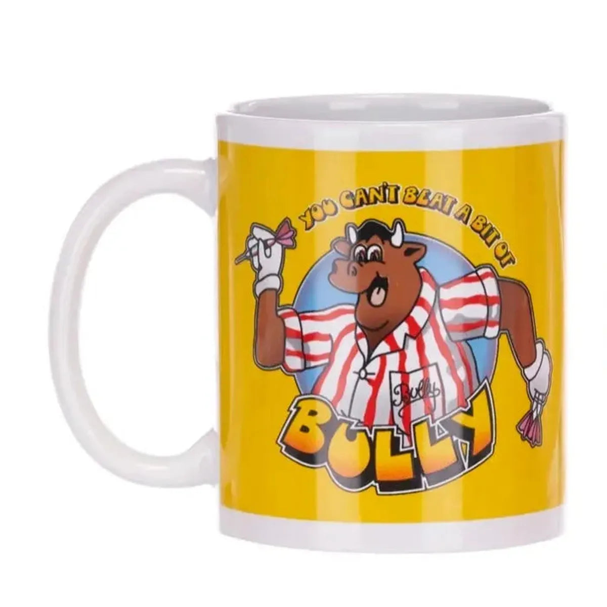 Bullseye Mug Gift Box-4-Yellow Logo-Premier Darts