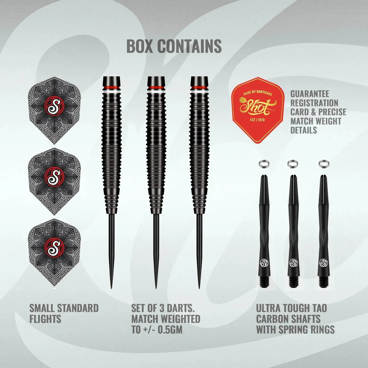 Shot Pro Series Carl Sneyd 90% Tungsten Steel Tip Darts-4-23 GRAM-Premier Darts